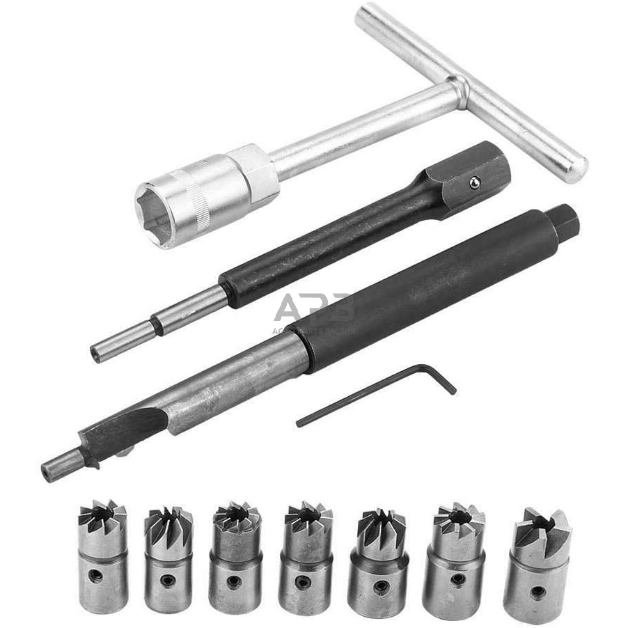 Dyzelinių purkštukų lizdų valymo rinkinys 10vnt. 3 Dyzelinių purkštukų lizdų valymo rinkinys 10vnt. 3