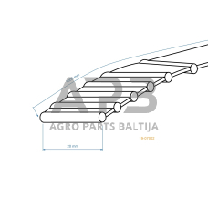 Eigos dantytas diržas Scag 102-13G, 102-15H 20x1600 mm