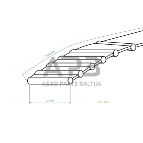 Eigos dantytas diržas Stiga Villa 107M DS8M200020 20x2000 mm