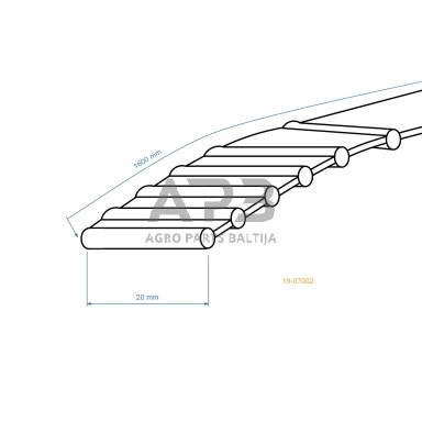 Eigos dantytas diržas AYP RB 150 20x1600 mm