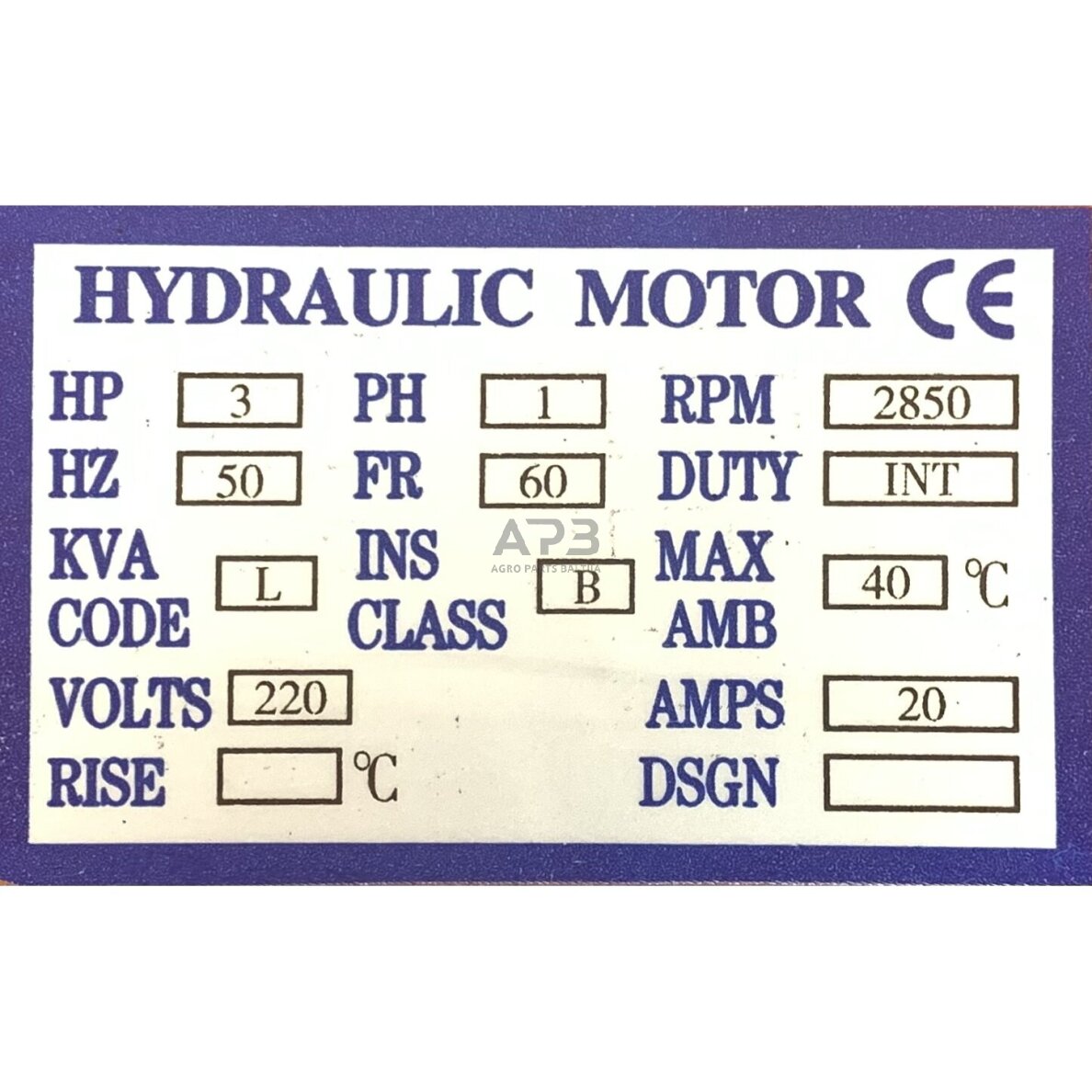 El. variklis hidraulinės keltuvo stotelės QJY30D/QJY40D. Atsarginė dalis 1