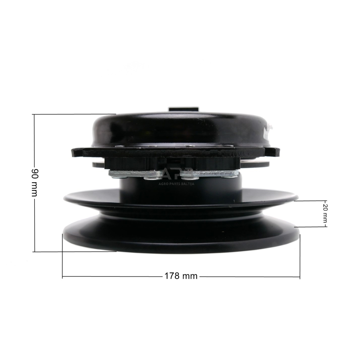 Elektromagnetinė sankaba Stiga 2084H-3084H. Aukštis 94,00 mm, skriemulys 177,00 mm 5217-63, 521763, 1183-990-69-0, 11839900690 3