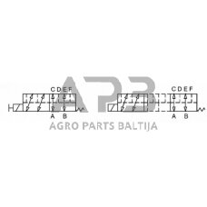 Elektrinis eigos vožtuvas 6/2 12 VDC FP-D3-6-E-G1/4-6B-I-A-A, FPD36EG146BIAA