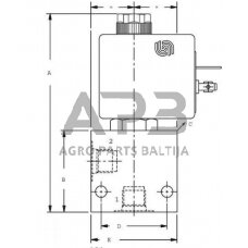 Elektrinis hidraulinis vožtuvas 2/2 SVP10NOR 12VDC, SVP10NOR003