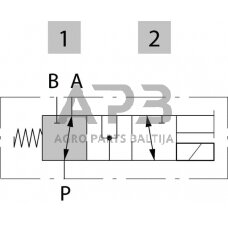 Elektrinis hidraulinis vožtuvas 3/2 12v DC 20 3A G 12 1, DFE203005