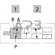 Elektrinis hidraulinis vožtuvas 3/2 12v DC 20 3A G 12 1, DFE203005