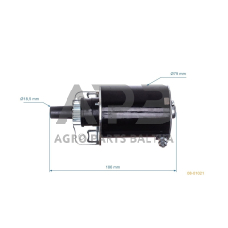 Elektrinis starteris Briggs & Stratton, krumpliaratis su 15 dantų, nuo 12,5AG iki 18AG 691564, 693469, 808106