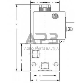 Elektrinis hidraulinis vožtuvas 2/2 SVP10NOR 12VDC, SVP10NOR003