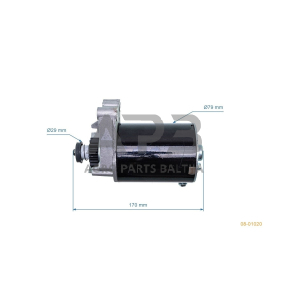 Elektrinis starteris Briggs & Stratton dviejų cilindrų varikliams, krumpliaratis su 16 dantų, nuo 14AG iki 18AG 394808, 497596, 5407H, 393017, 394674, LG497596, SA26497, AM38984, AM39287