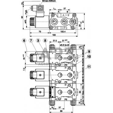 Elektrinis eigos vožtuvas 6KVH063824VFL 4 Elektrinis eigos vožtuvas 6KVH063824VFL 4