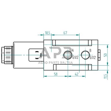 Elektrinis eigos vožtuvas 6/2-1/2-12 VDC, 6212AK10141
