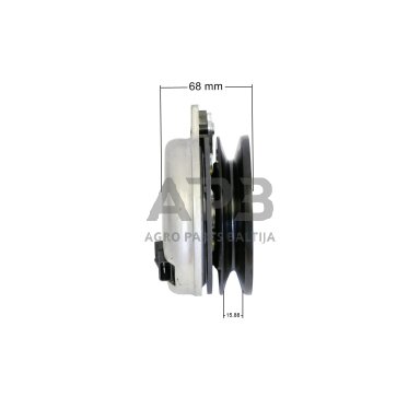 Elektromagnetinė sankaba MTD 145/102 H, 145/107, 155/102 H, B 145, B 155. Aukštis 76,20 mm, skriemulys 136,00 mm 717-1459, 917-1459, 7171459, 9171459, CR160889, 947 000 532 010, 947000532010, AM119683, 5217-6, 5217-9, 5217-35, 5-3739, 5-3740, 53739