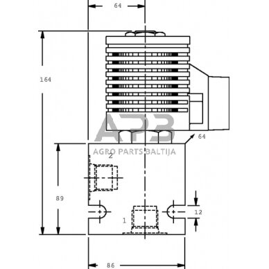 Elektrinis hidraulinis vožtuvas 2/2 4B0-NO-12VDC 1 1/4", CP5034001 4
