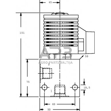 Elektrinis hidraulinis vožtuvas 2/2 4B0-NO-24VDC 1", CP5024002 6