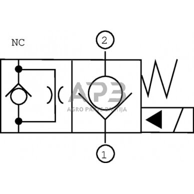 Elektrinis hidraulinis vožtuvas 2/2 SVP08NC 12VDC A06, SVP08NC001 2