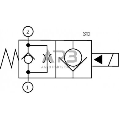 Elektrinis hidraulinis vožtuvas 2/2 SVP10NO 12VDC A06, SVP10NO001 2
