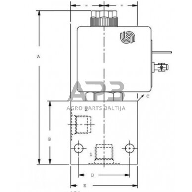 Elektrinis hidraulinis vožtuvas 2/2 SVP10NOR 12VDC, SVP10NOR003 1