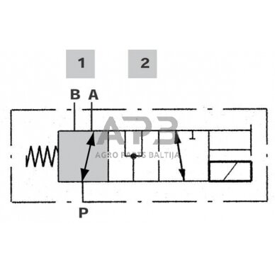 Elektrinis hidraulinis vožtuvas 3/2 12v DC 10-3A-G-08-1, DFE103003 1