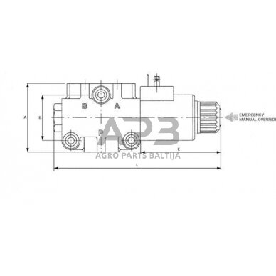 Elektrinis hidraulinis vožtuvas 3/2 12v DC 10-3A-G-08-1, DFE103003 2