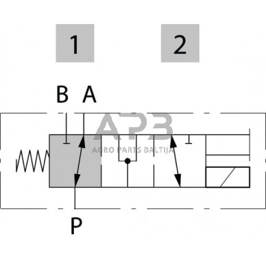 Elektrinis hidraulinis vožtuvas 3/2 24v DC 20 3A G 12 2, DFE203006 3
