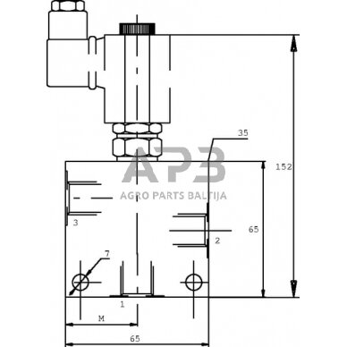 Elektrinis hidraulinis vožtuvas EL 10-C 06 3/8, EL910C001 3/2 5