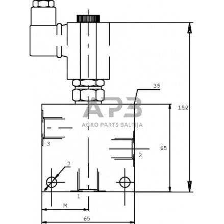 Elektrinis hidraulinis vožtuvas EL 10-C 06 3/8, EL910C001 3/2 5 Elektrinis hidraulinis vožtuvas EL 10-C 06 3/8, EL910C001 3/2 5