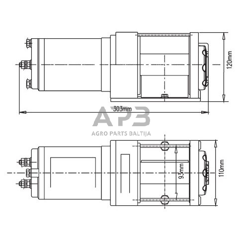 Elektrinė gervė 12V 2500LBS/1134KG (metalinis lynas) 1 Elektrinė gervė 12V 2500LBS/1134KG (metalinis lynas) 1