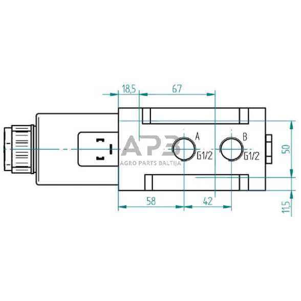 Elektrinis eigos vožtuvas 6/2-1/2-12 VDC, 6212AK10141 1 Elektrinis eigos vožtuvas 6/2-1/2-12 VDC, 6212AK10141 1