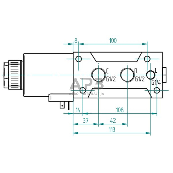 Elektrinis eigos vožtuvas 6/2-1/2-12 VDC, 6212AK10141 2 Elektrinis eigos vožtuvas 6/2-1/2-12 VDC, 6212AK10141 2