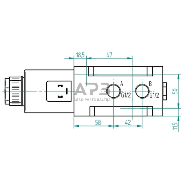 Elektrinis eigos vožtuvas 6/2-1/2 24 VDC, 6224AK10114 1 Elektrinis eigos vožtuvas 6/2-1/2 24 VDC, 6224AK10114 1
