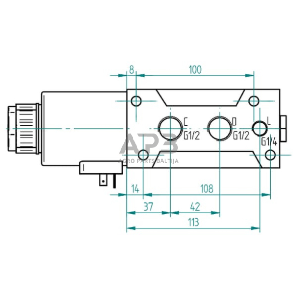 Elektrinis eigos vožtuvas 6/2-1/2 24 VDC, 6224AK10114 2 Elektrinis eigos vožtuvas 6/2-1/2 24 VDC, 6224AK10114 2