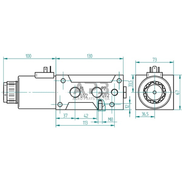Elektrinis eigos vožtuvas 6/2-1/2 24 VDC, 6224AK10114 3 Elektrinis eigos vožtuvas 6/2-1/2 24 VDC, 6224AK10114 3