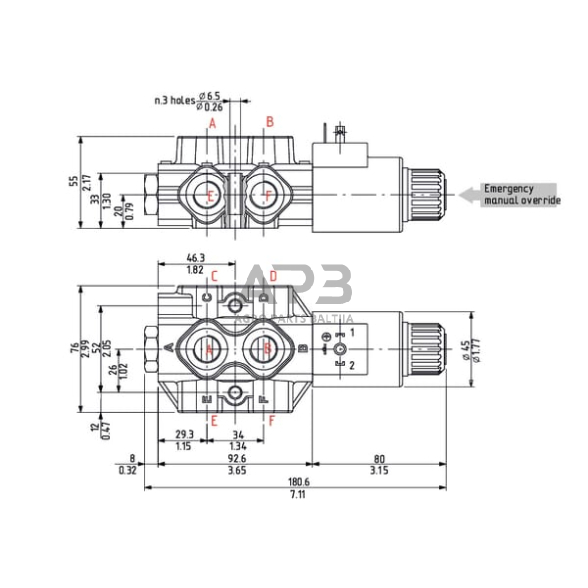 Elektrinis eigos vožtuvas 6/2 B-G-06-2---3/8", DFE0526002 4 Elektrinis eigos vožtuvas 6/2 B-G-06-2---3/8", DFE0526002 4