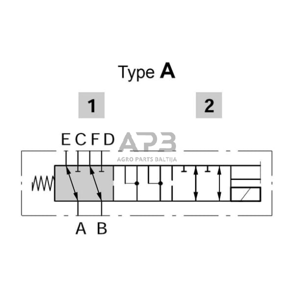 Elektrinis eigos vožtuvas Walvoil 6/2, D20012A270091 1 Elektrinis eigos vožtuvas Walvoil 6/2, D20012A270091 1
