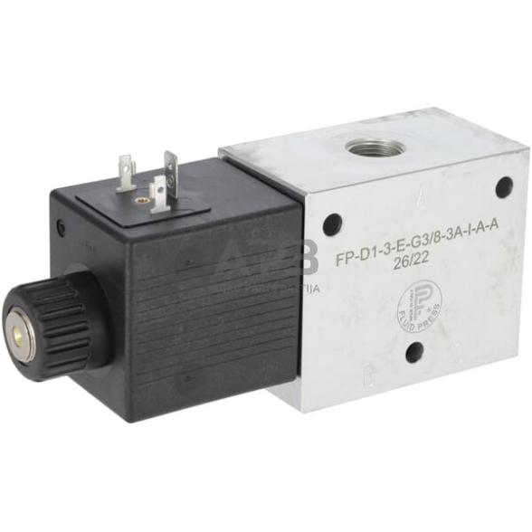 Elektrinis hidraulinis vožtuvas 3/2 12VDC FP-D1-3-E-G3/8-3A-I-A-A, FPD13EG383AIAA Elektrinis hidraulinis vožtuvas 3/2 12VDC FP-D1-3-E-G3/8-3A-I-A-A, FPD13EG383AIAA
