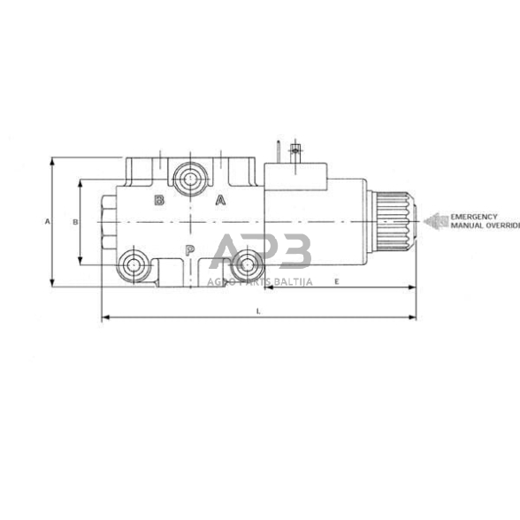 Elektrinis hidraulinis vožtuvas DFE10 3/2, 12 Vdc 1/2 , DFE103001L 2