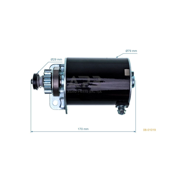 Elektrinis starteris Briggs & Stratton varikliams, krumpliaratis su 14 dantų, nuo 7AG iki 18AG 693551, 693552, LG693551 9