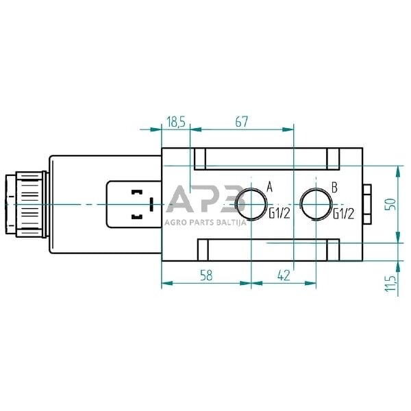 Elektrinis eigos vožtuvas 6/2-1/2-12 VDC, 6212AK10141 1