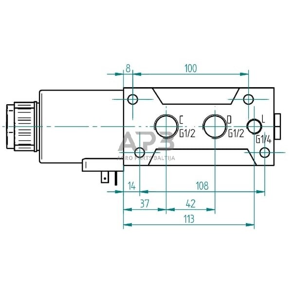 Elektrinis eigos vožtuvas 6/2-1/2-12 VDC, 6212AK10141 2