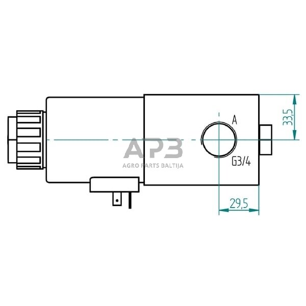 Elektrinis hidraulinis vožtuvas 3/2-3/4-12 VDC, 3212AK10143 2 Elektrinis hidraulinis vožtuvas 3/2-3/4-12 VDC, 3212AK10143 2