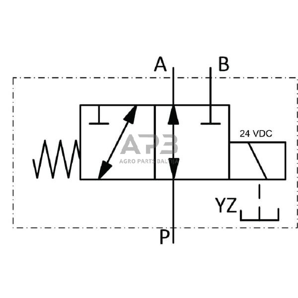 Elektrinis hidraulinis vožtuvas 3/2-3/4-24 VDC, 3224AK10063 5