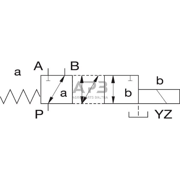 Elektrinis hidraulinis vožtuvas 3/2-3/4-24VDC, 3KVH1034H 1