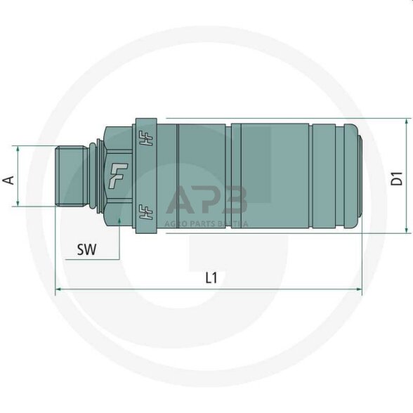Faster 3CFHF Įvorės išorinis sriegis M22x1.5 3CFHF081/2215 F, AL166181, AL200979 1 Faster 3CFHF Įvorės išorinis sriegis M22x1.5 3CFHF081/2215 F, AL166181, AL200979 1