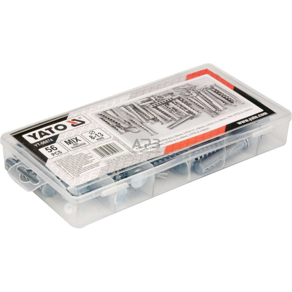 Fiksuojamų varžtų / kaiščių rinkinys (56vnt) 2