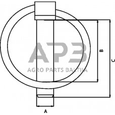 Fiksatoriai žiediniai 50 vnt. 10,00 mm x 45,00 mm LP10KR