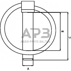 Fiksatoriai žiediniai 50 vnt. 10,00 mm x 45,00 mm LP10KR