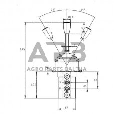 Frontalinio krautuvo valdymo svirtis SV10-B/01G-056A-00, SV10B01G056 SV10