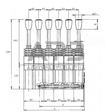 Frontalinio krautuvo valdymo svirtis SV30/2-B/01G-001A, SV302B01G