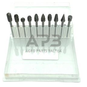 Frezų kietmetalio rinkinys Ø6x3mm 10vnt.