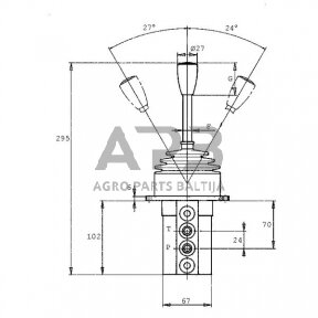 Frontalinio krautuvo valdymo svirtis SV10-B/01G-056A-00, SV10B01G056 SV10